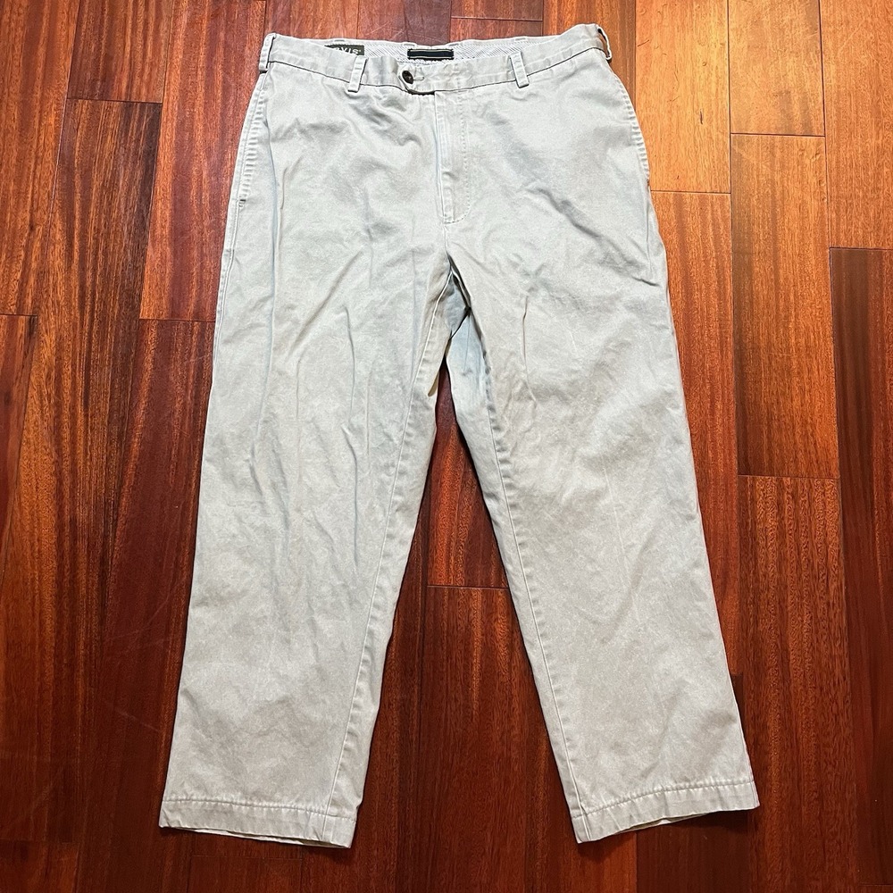 Orvis Pants Mens 36x27 Tan 100% Pima Cotton Soft Casual Preppy Office Chino